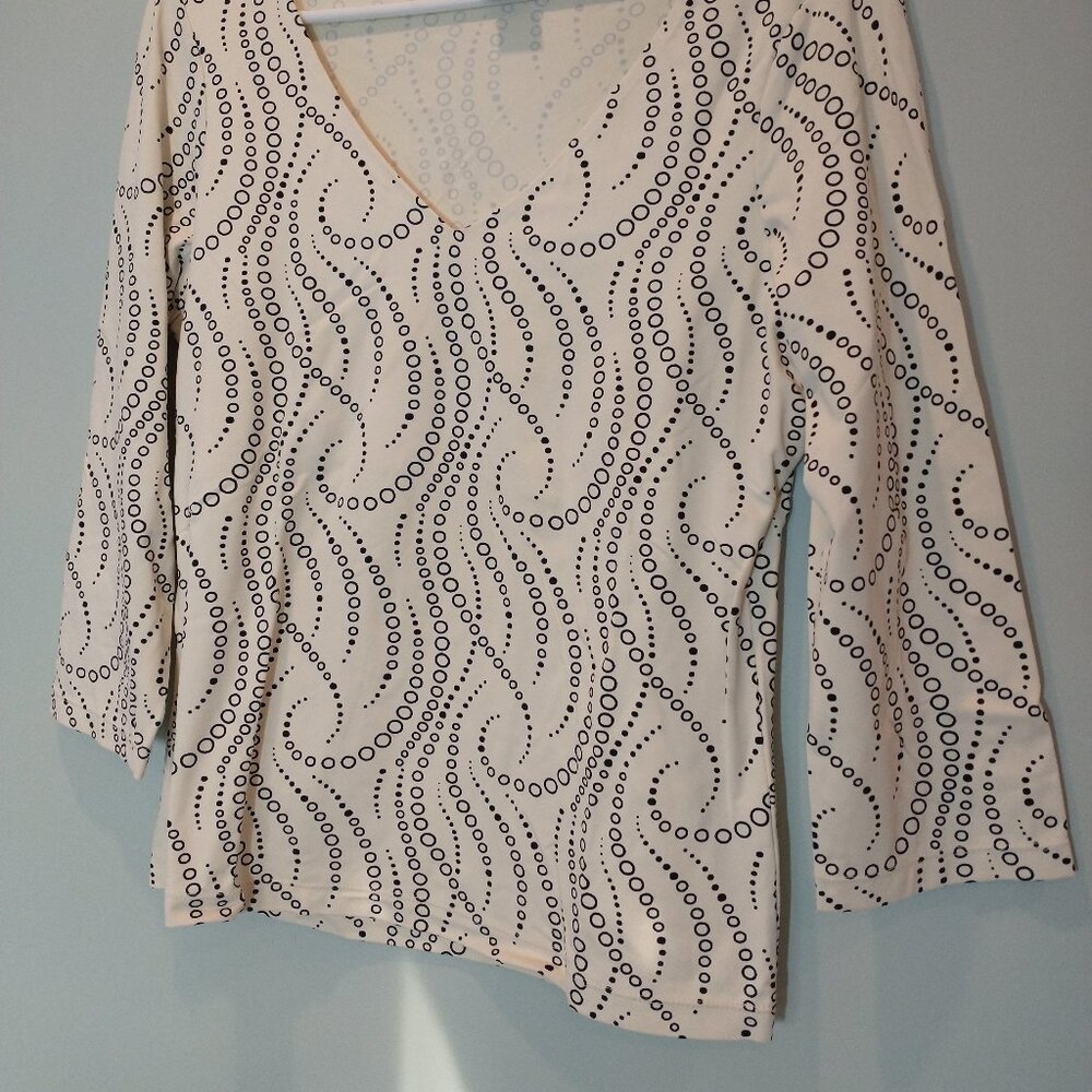 The Limited Cream and Black Swirl Top Size M - Picture 2 of 2